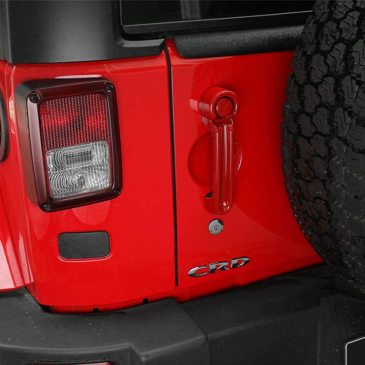 Cubiertas de Manijas de Puerta JeCar ABS Rojas 5 Piezas para Jeep