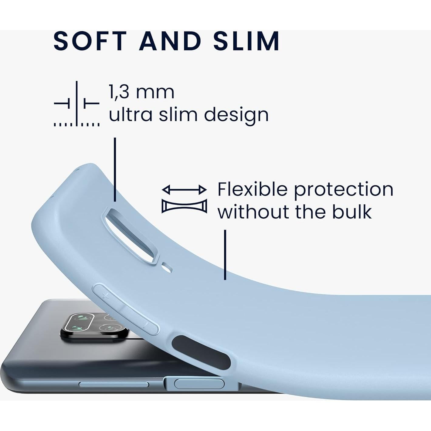 Funda TPU Silicona Suave kwmobile para Xiaomi Redmi Note 9S/9 Pro - Azul Paloma