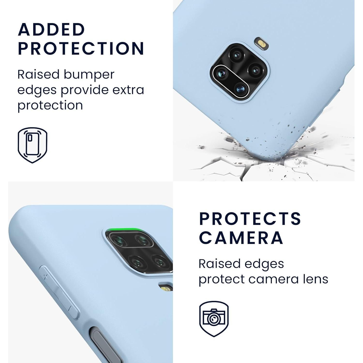 Funda TPU Silicona Suave kwmobile para Xiaomi Redmi Note 9S/9 Pro - Azul Paloma