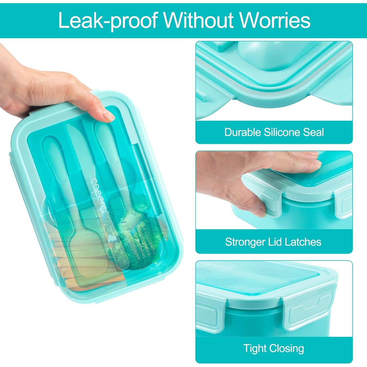 Caja de Almuerzo Caperci Clásica 3 Compartimentos 1.4 L Aqua