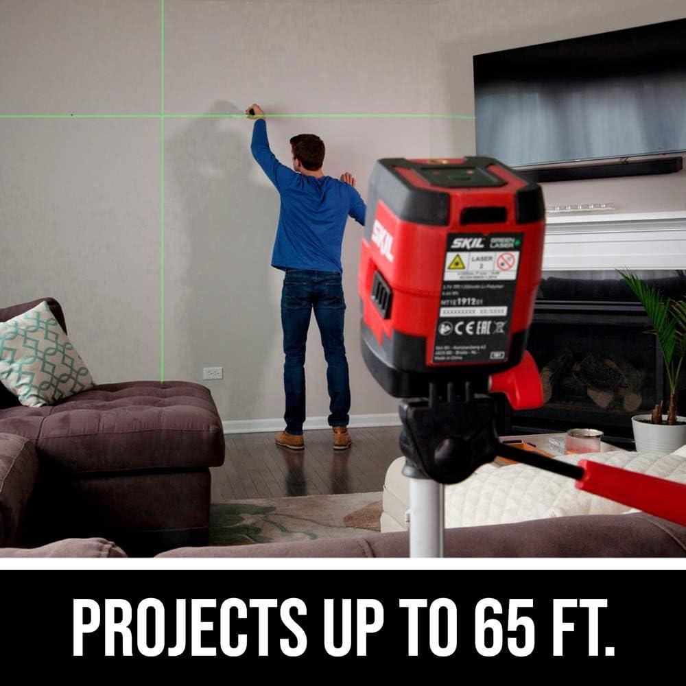 Nivel láser cruzado verde SKIL LL9324G-01 con abrazadera