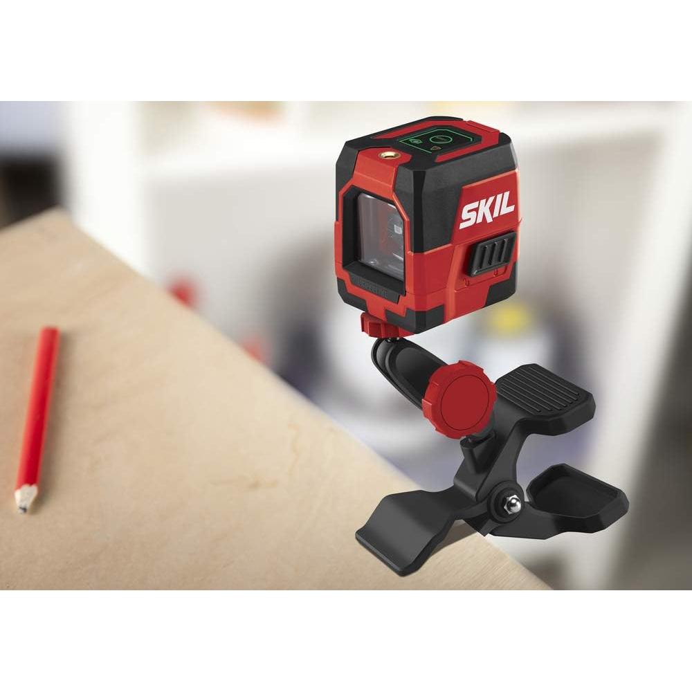 Nivel láser cruzado verde SKIL LL9324G-01 con abrazadera