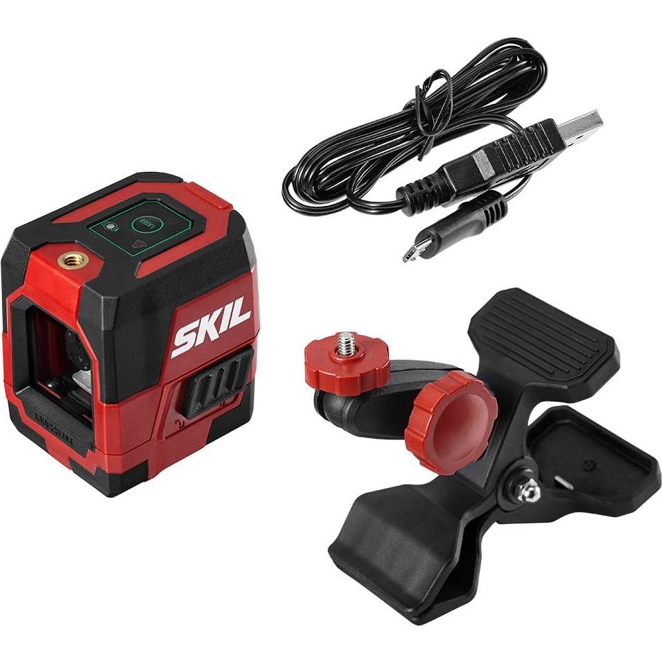 Nivel láser cruzado verde SKIL LL9324G-01 con abrazadera