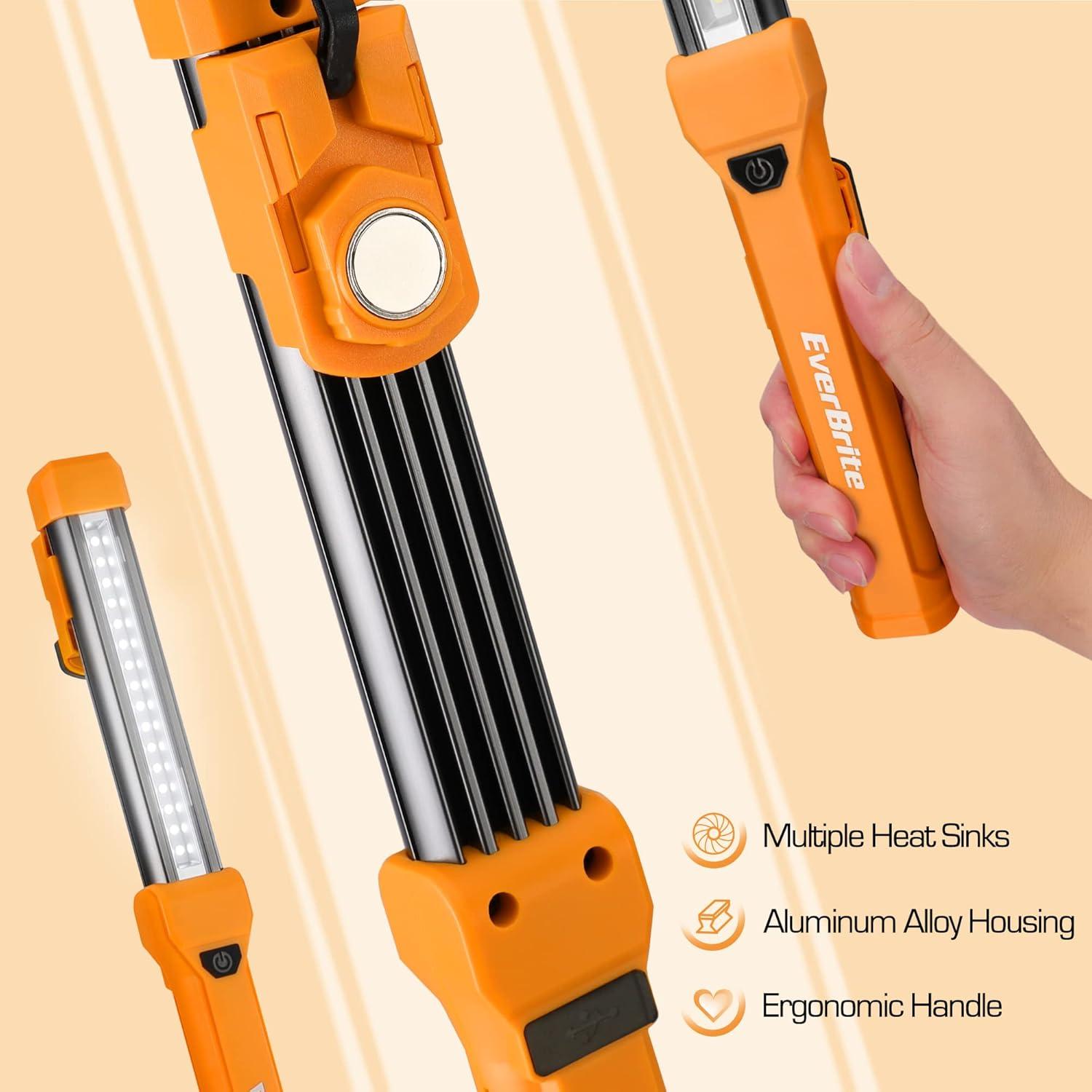 Luz de Trabajo LED EverBrite 1000LM Recargable 2 Pzas