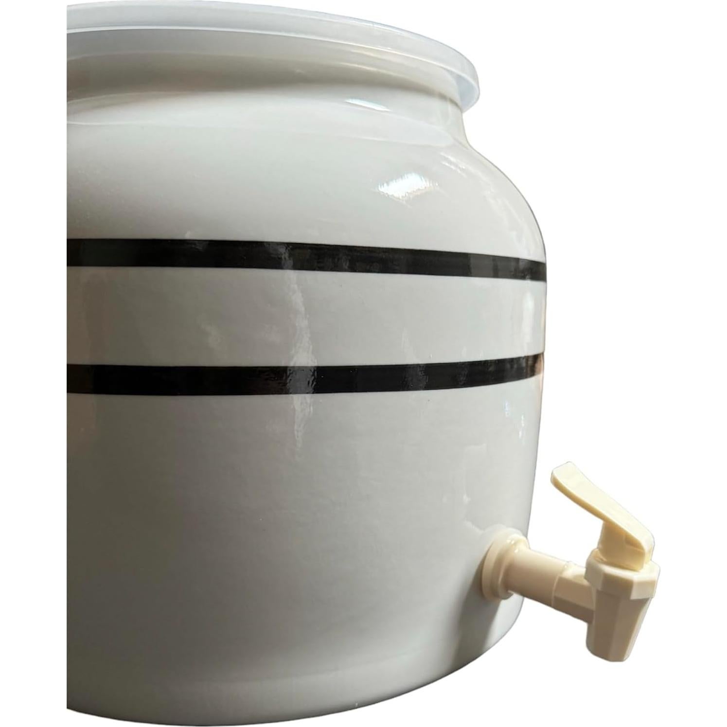 Dispensador de Agua Cerámica AquaNation 8.33L Diseño Rayas