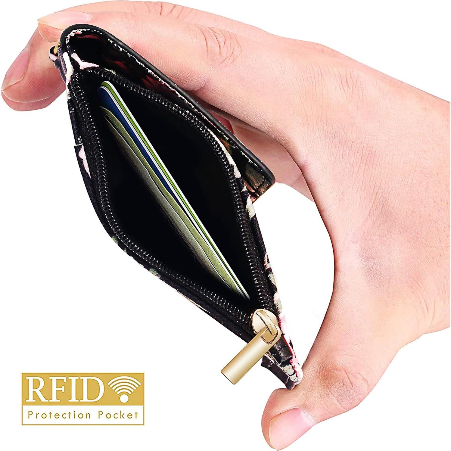 Soporte de Identificación ELV Rosa Floral con RFID y Correa