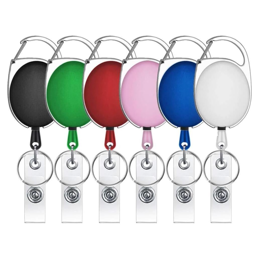 Portador de Insignia Retráctil Selizo 6 Piezas Colorido