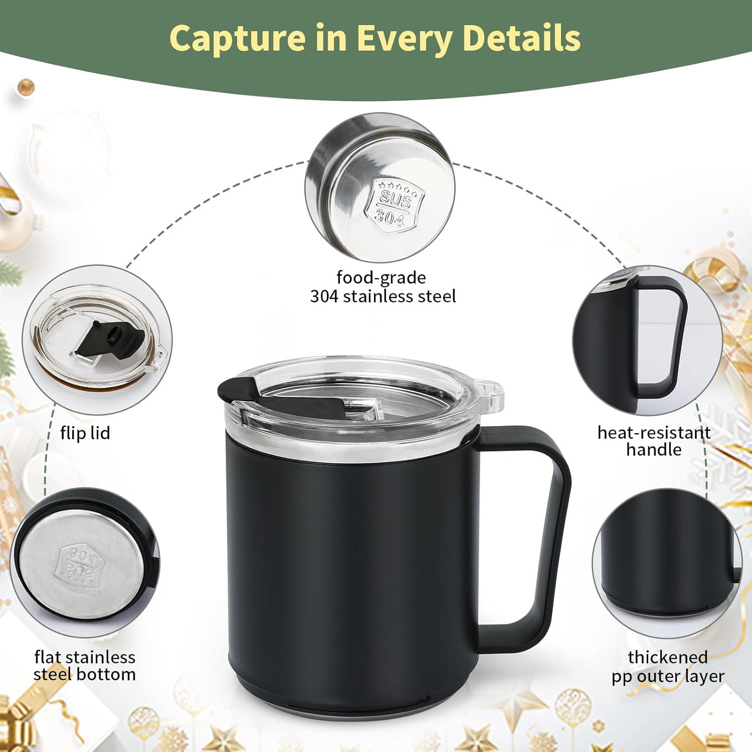 Calentador de Tazas VOBAGA con Taza de Acero Inoxidable 15oz