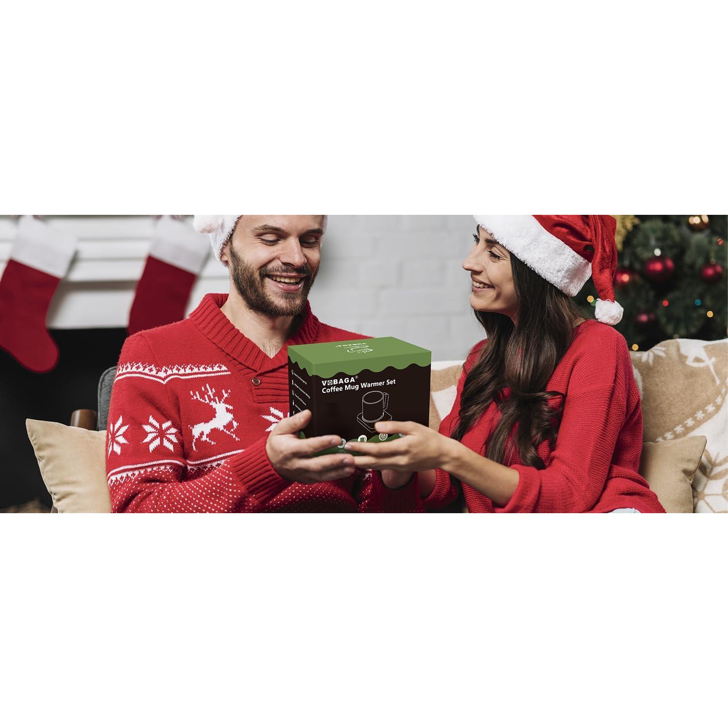 Calentador de Tazas VOBAGA con Taza de Acero Inoxidable 15oz