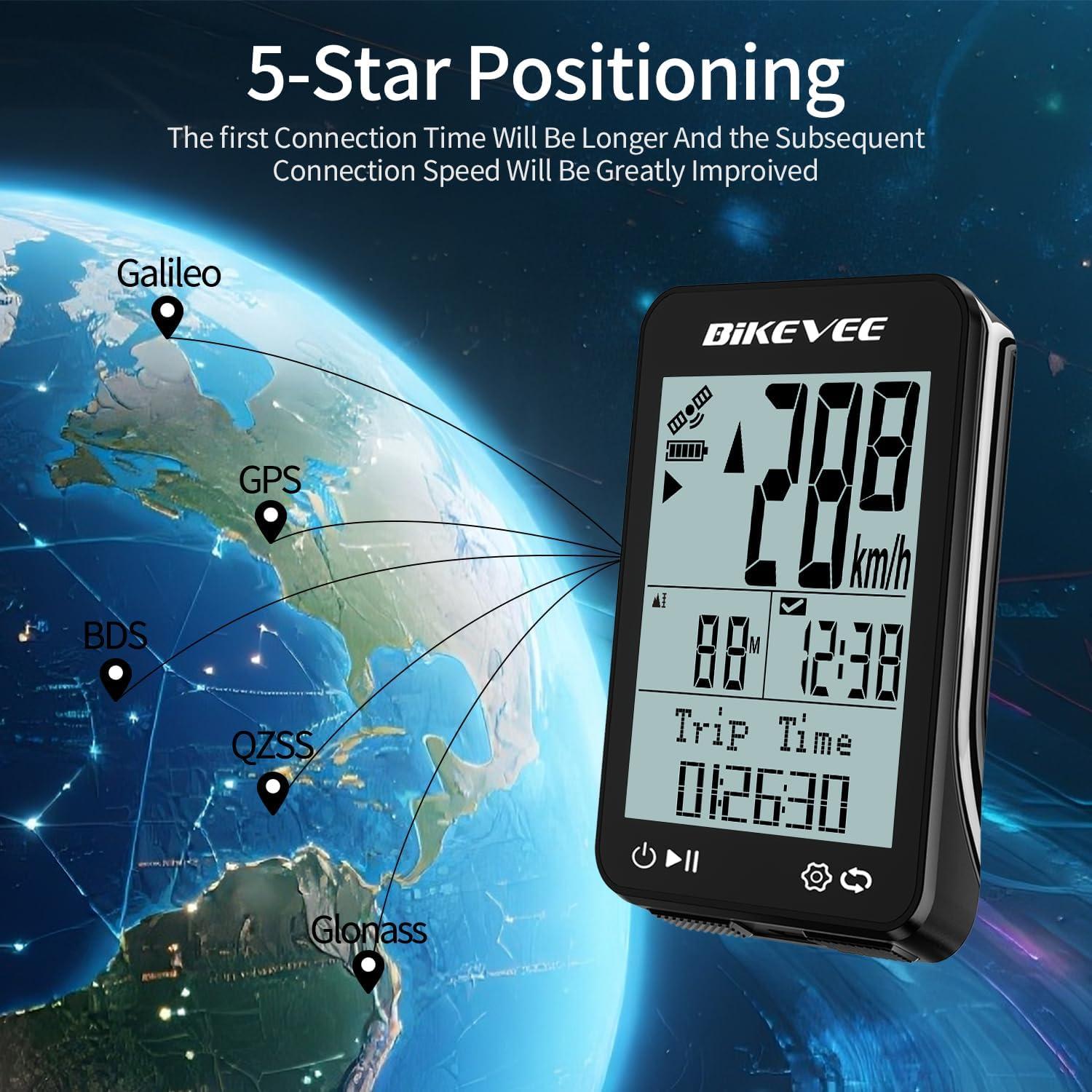 Computadora de Bicicleta GPS Bikevee BKV310A LCD 2.4" IPX7