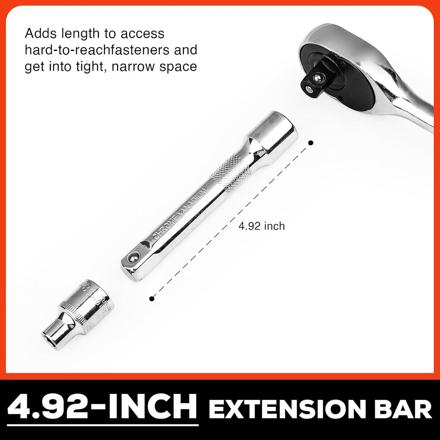 Juego de Llave de Carraca Egofine 20 Piezas 1/2" 8-30mm