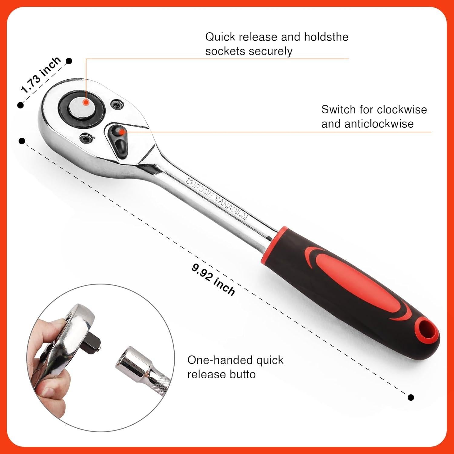 Juego de Llave de Carraca Egofine 20 Piezas 1/2" 8-30mm