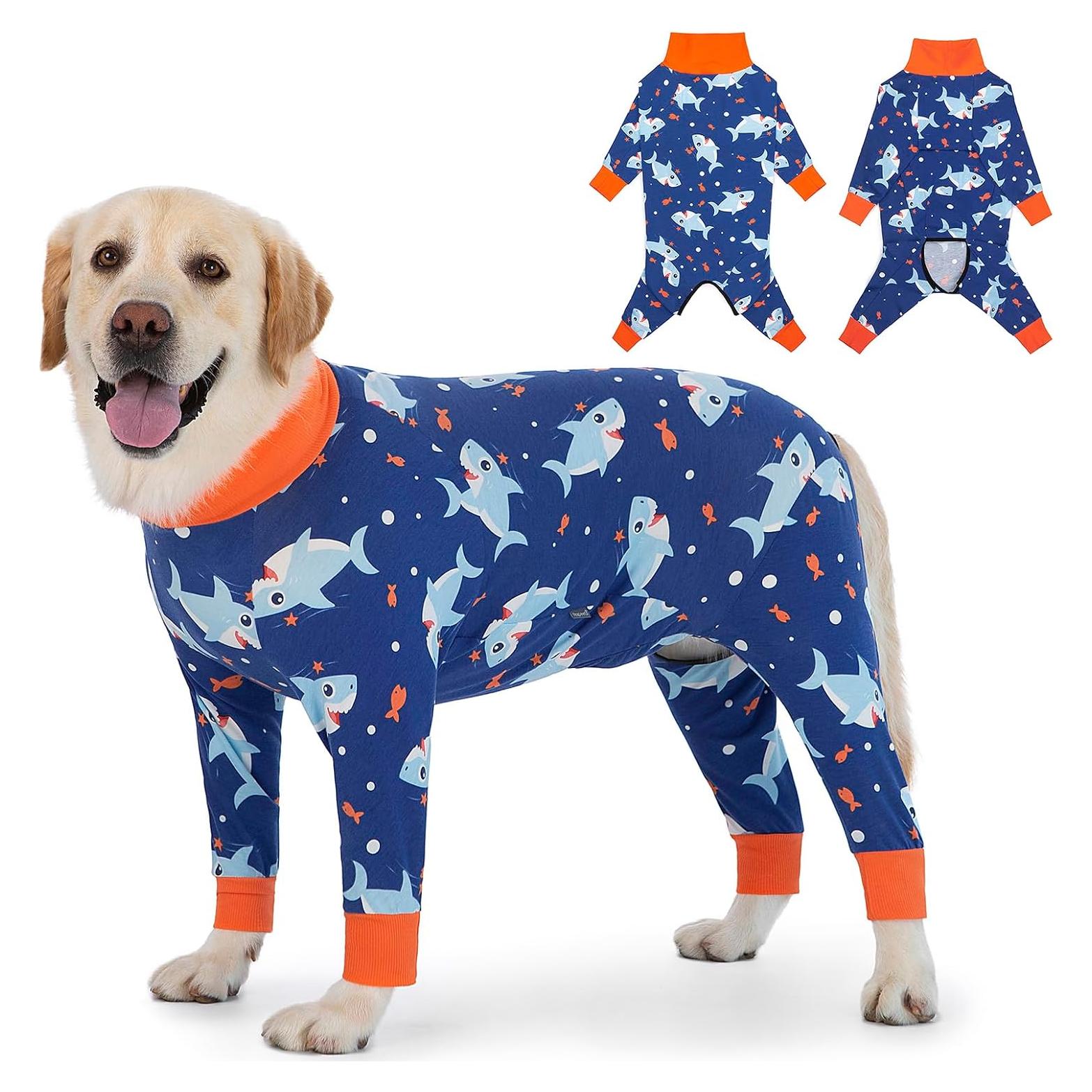 Traje de Recuperación para Perros Yeapeeto 5XL Tiburón Azul