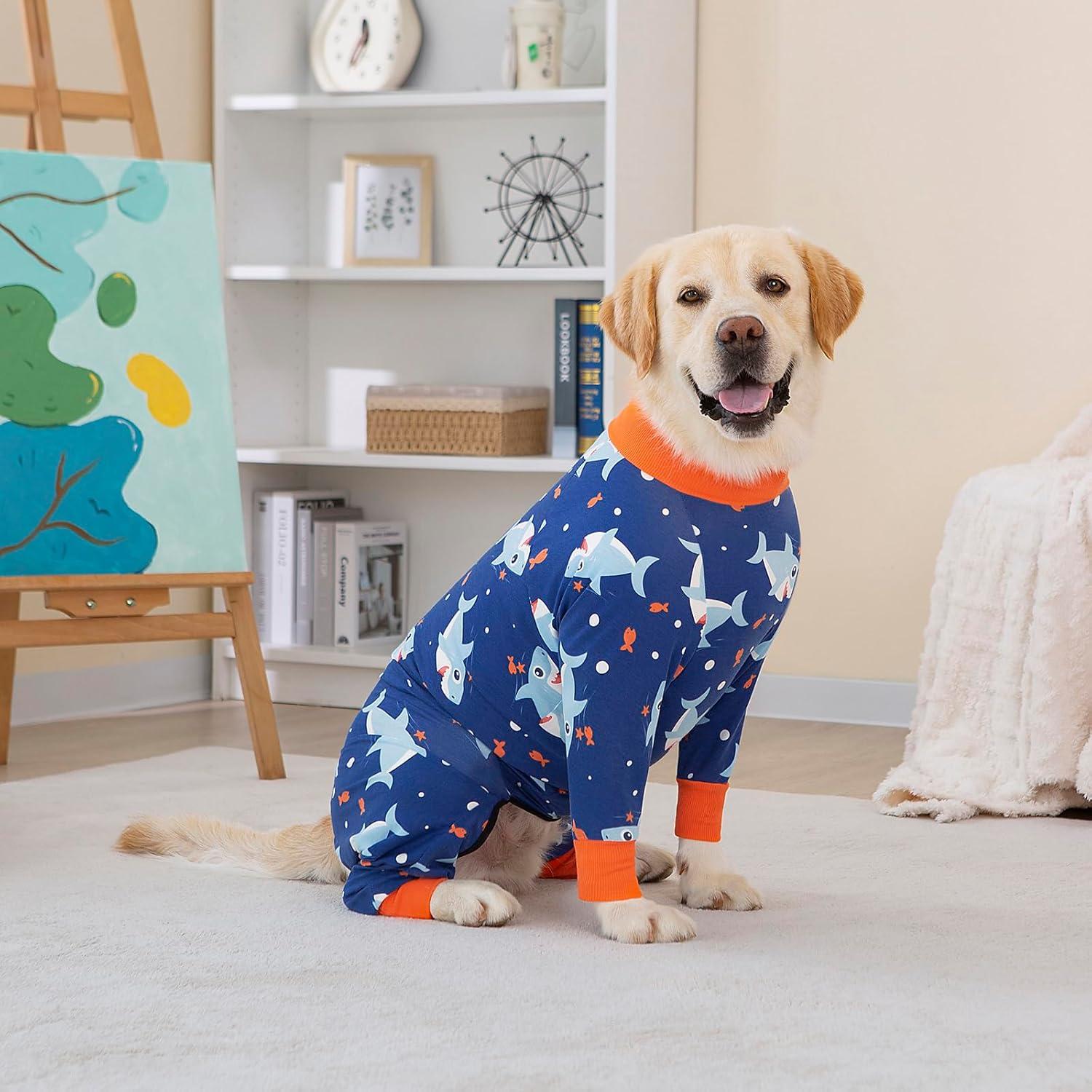 Traje de Recuperación para Perros Yeapeeto 5XL Tiburón Azul