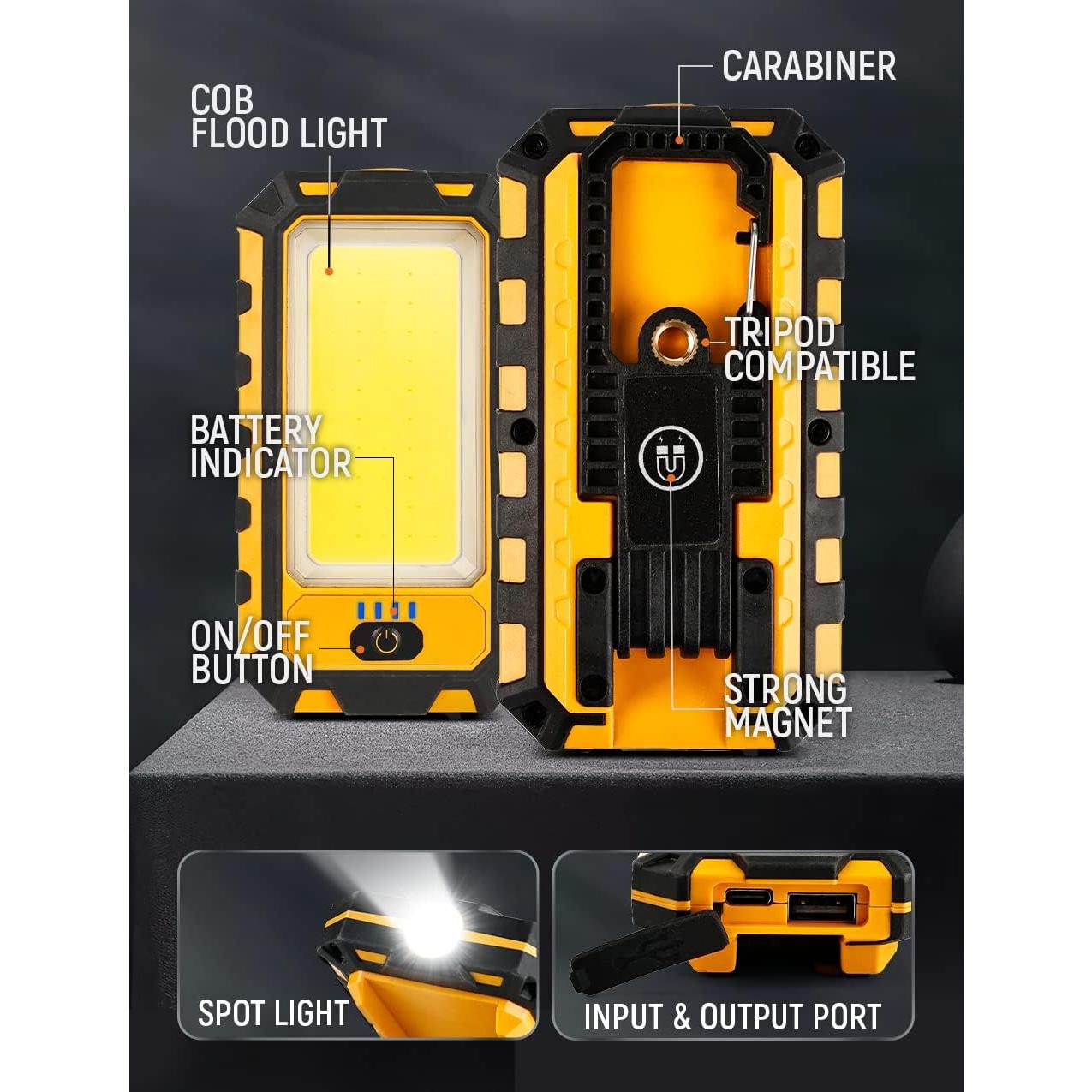 Luz de trabajo LED Innofox 40W 1500 lúmenes recargable