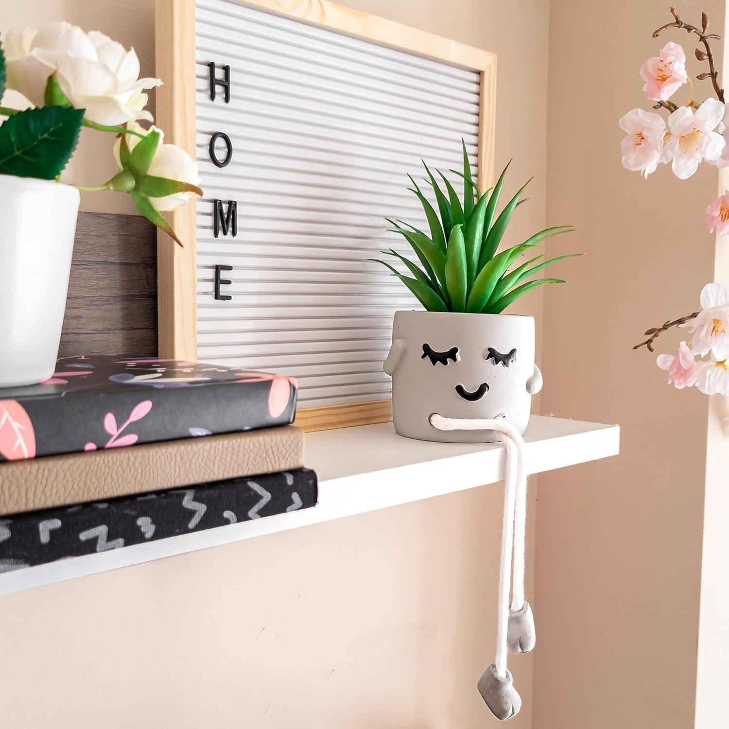 Suculentas Artificiales OLEEK - Set de 3 Macetas Decorativas