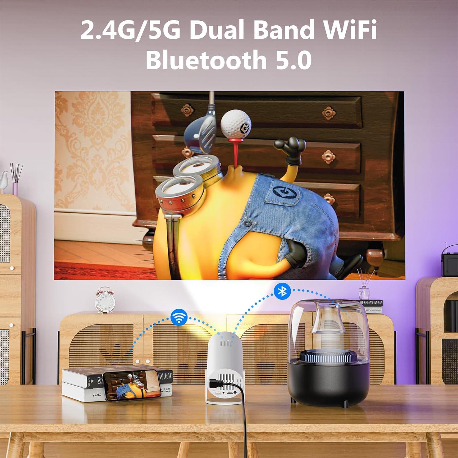 Proyector Portátil Sucetiho WiFi Bluetooth 720P 200"