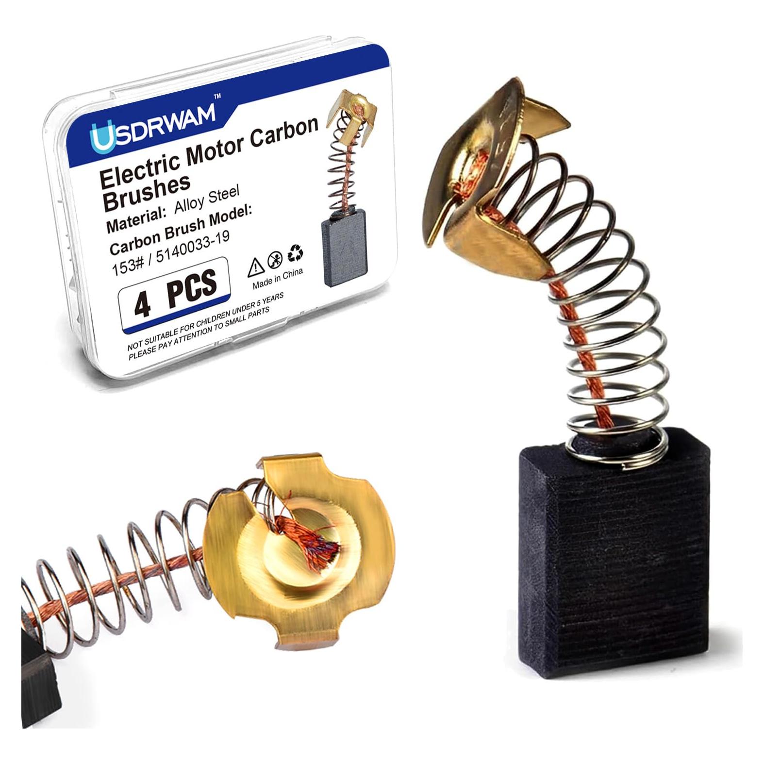 4 Cepillos de Carbón DeWALT 5140033-19 para Herramientas Eléctricas