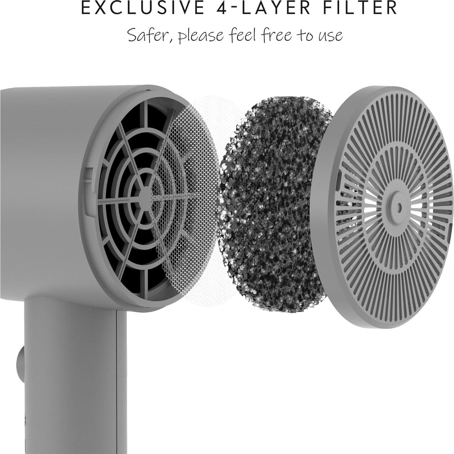 Secador de Cabello AINA 1800W con Difusor y Tecnología Iónica