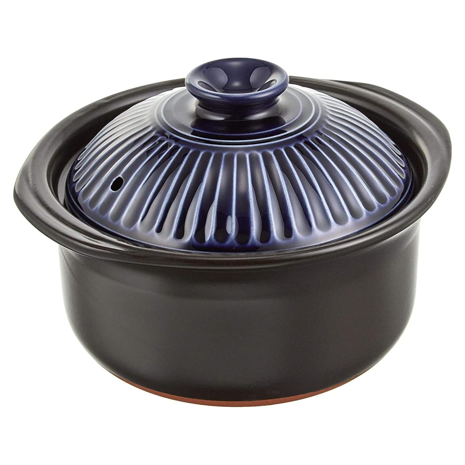 Olla de Cerámica Ginpo 1.8L Doble Tapa Lapis Ecológica