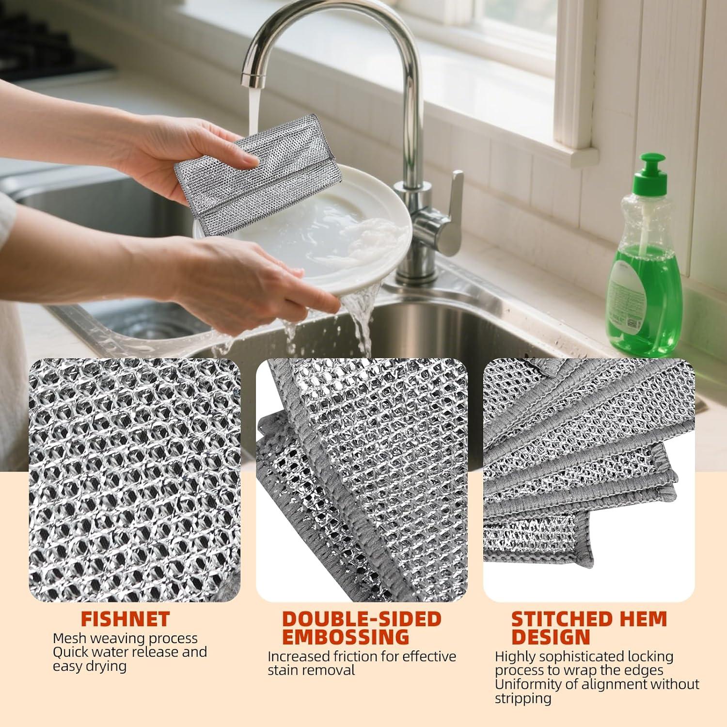 Paños de Limpieza Reutilizables AREYCVK 20x20cm 10 Unidades