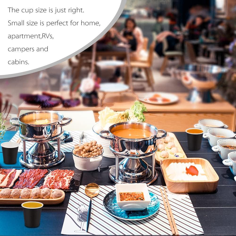 Paquete de 100 Tazas de Papel Desechables 3 oz Prgery Negras