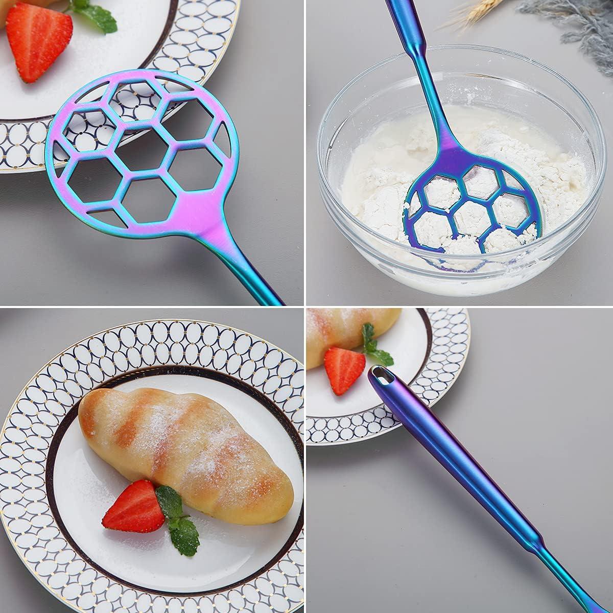 Batidor de Masa HOMQUEN Arcoíris 33cm Acero Inoxidable