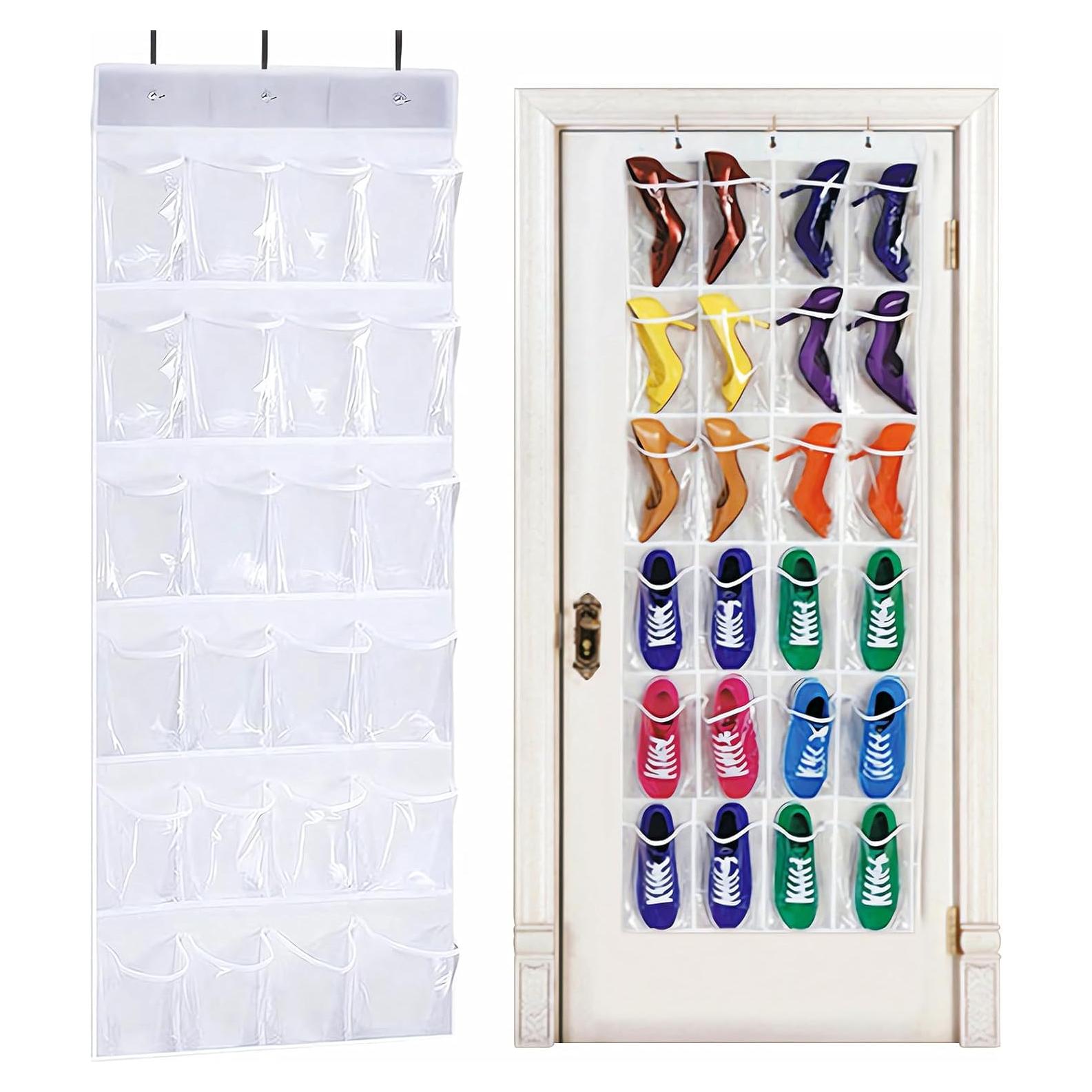 Organizador de Zapatos QUMENEY 24 Bolsillos Colgante 150x45cm