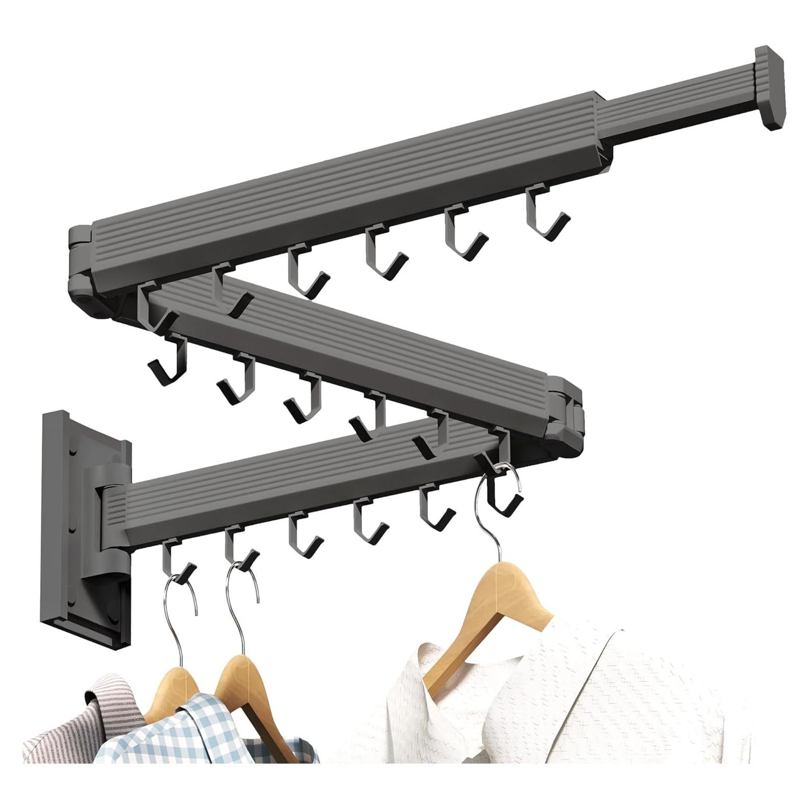 Estante Plegable para Secar Ropa HEILAIYI Gris Aluminio