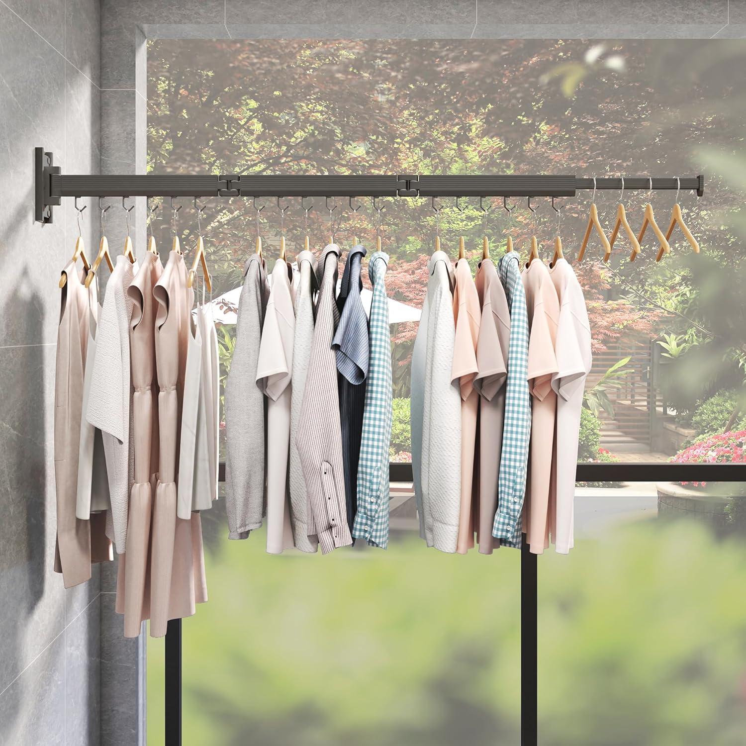 Estante Plegable para Secar Ropa HEILAIYI Gris Aluminio