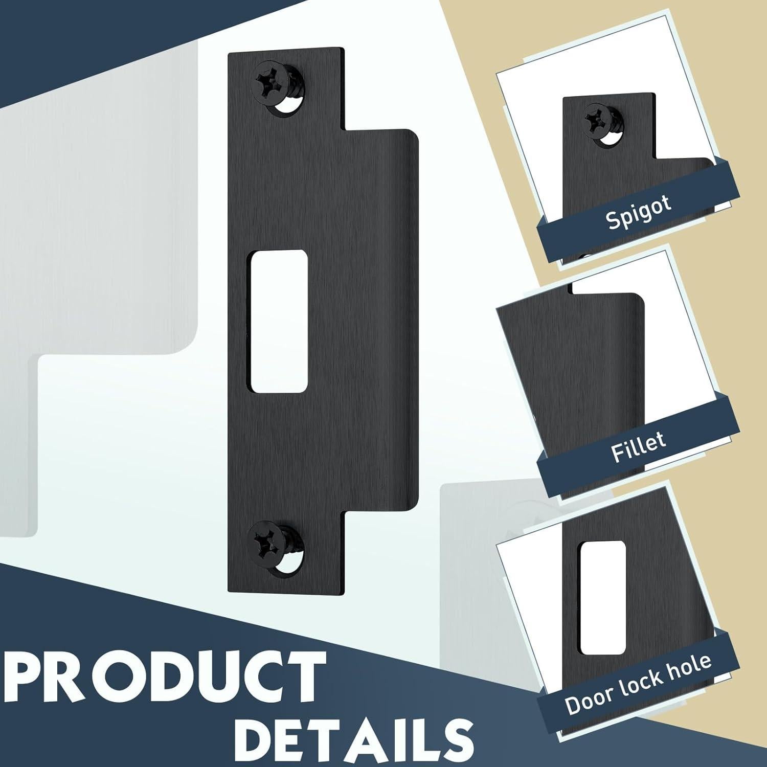 Placas de Golpe de Acero Inoxidable Tandefio 4 Pcs 12.4 cm