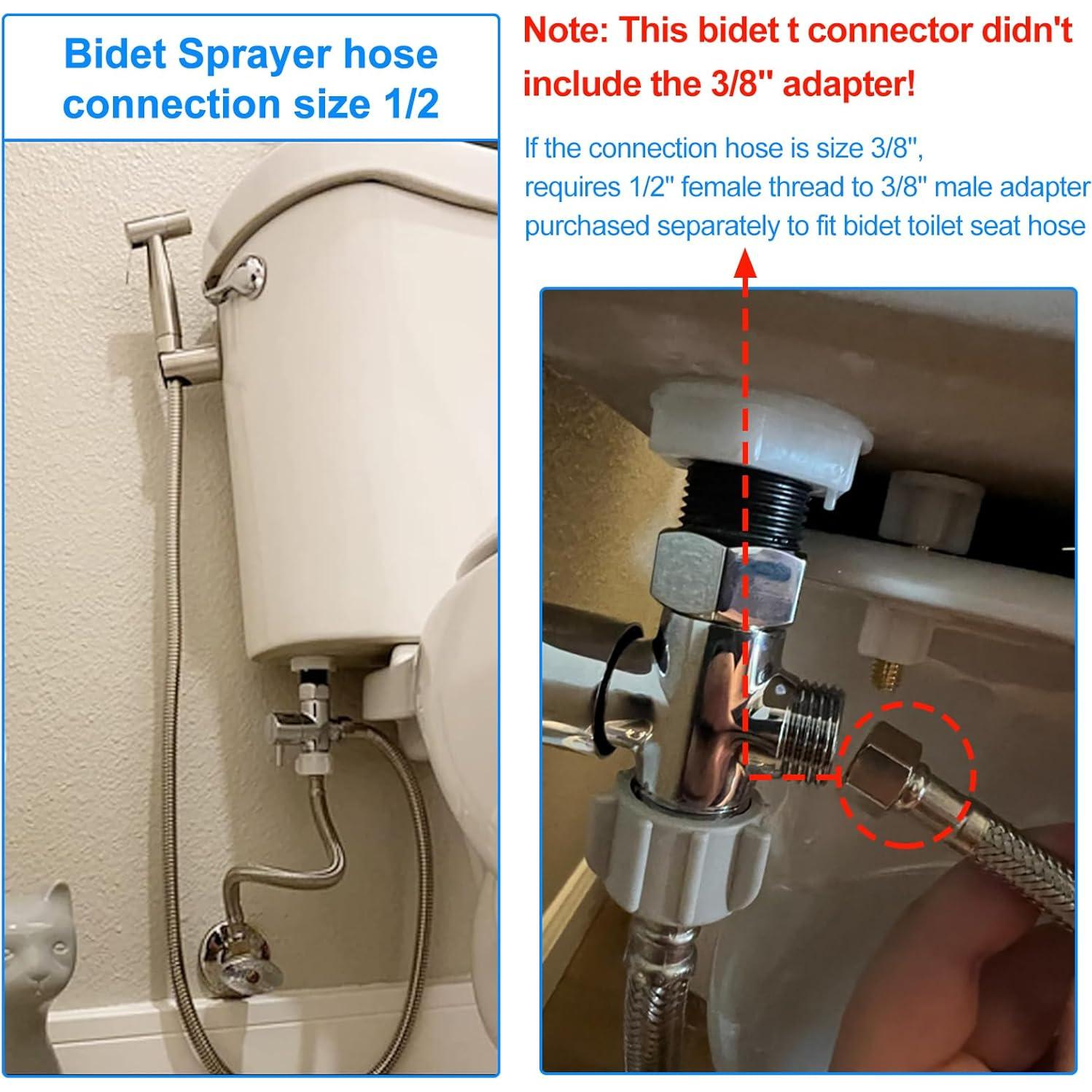 Adaptador T para Bidet SOMDARHK de Latón con Válvula de Cierre