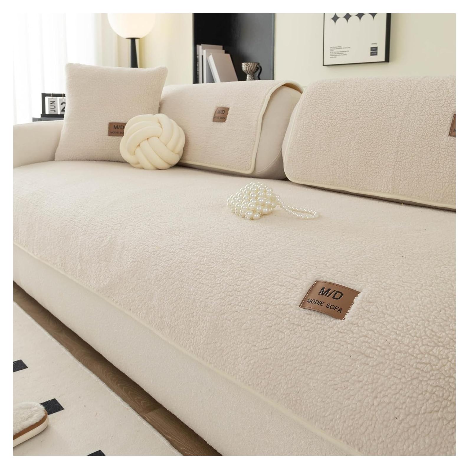 Funda de Sofá Antideslizante MDSASFD Beige 71.12x71.12 cm