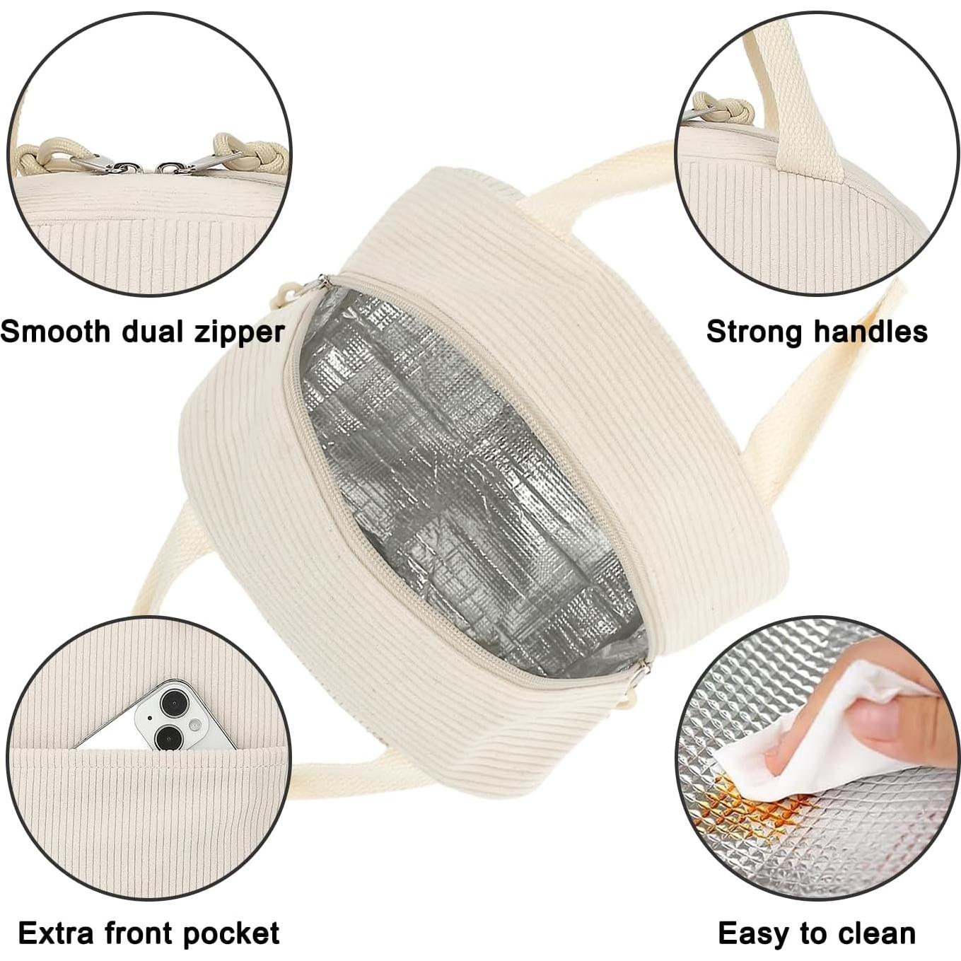 Caja de Almuerzo Dezcrab Corduroy Beige Aislada 10.2L