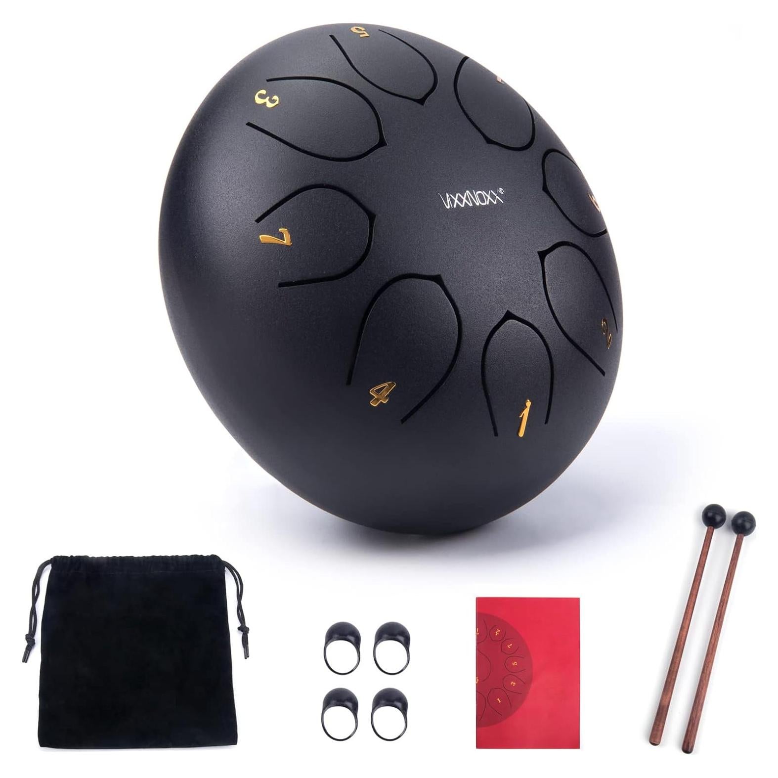 Tambor de Lluvia VixxNoxx 15.24 cm 8 Notas Acero para Meditación