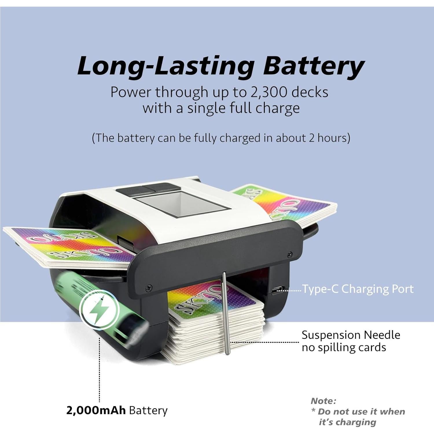 Barajador Automático de Cartas Dealtron X1D-2506 Recargable Negro