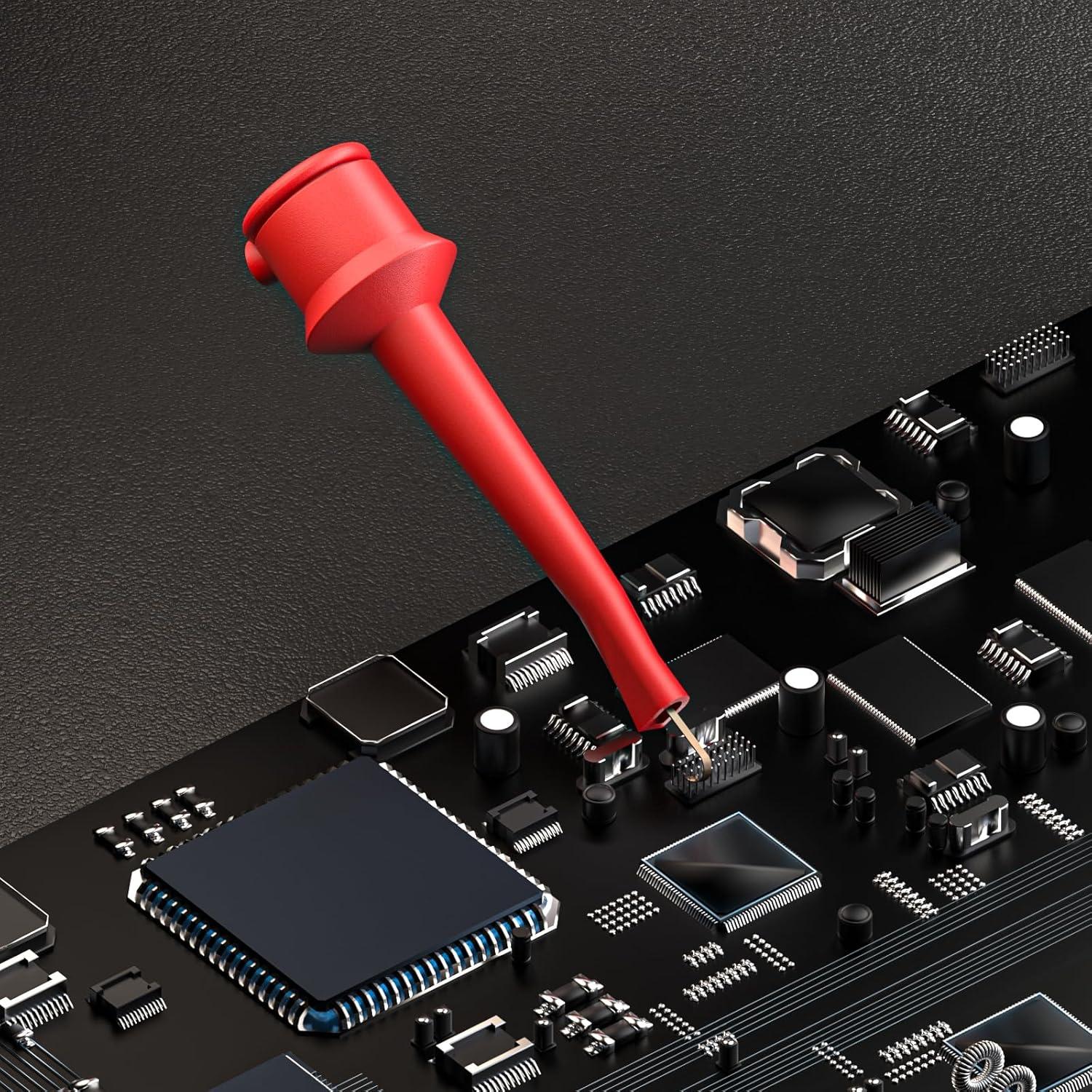 Clips de Prueba Goupchn 10PCS para Multímetro SMD IC 14cm