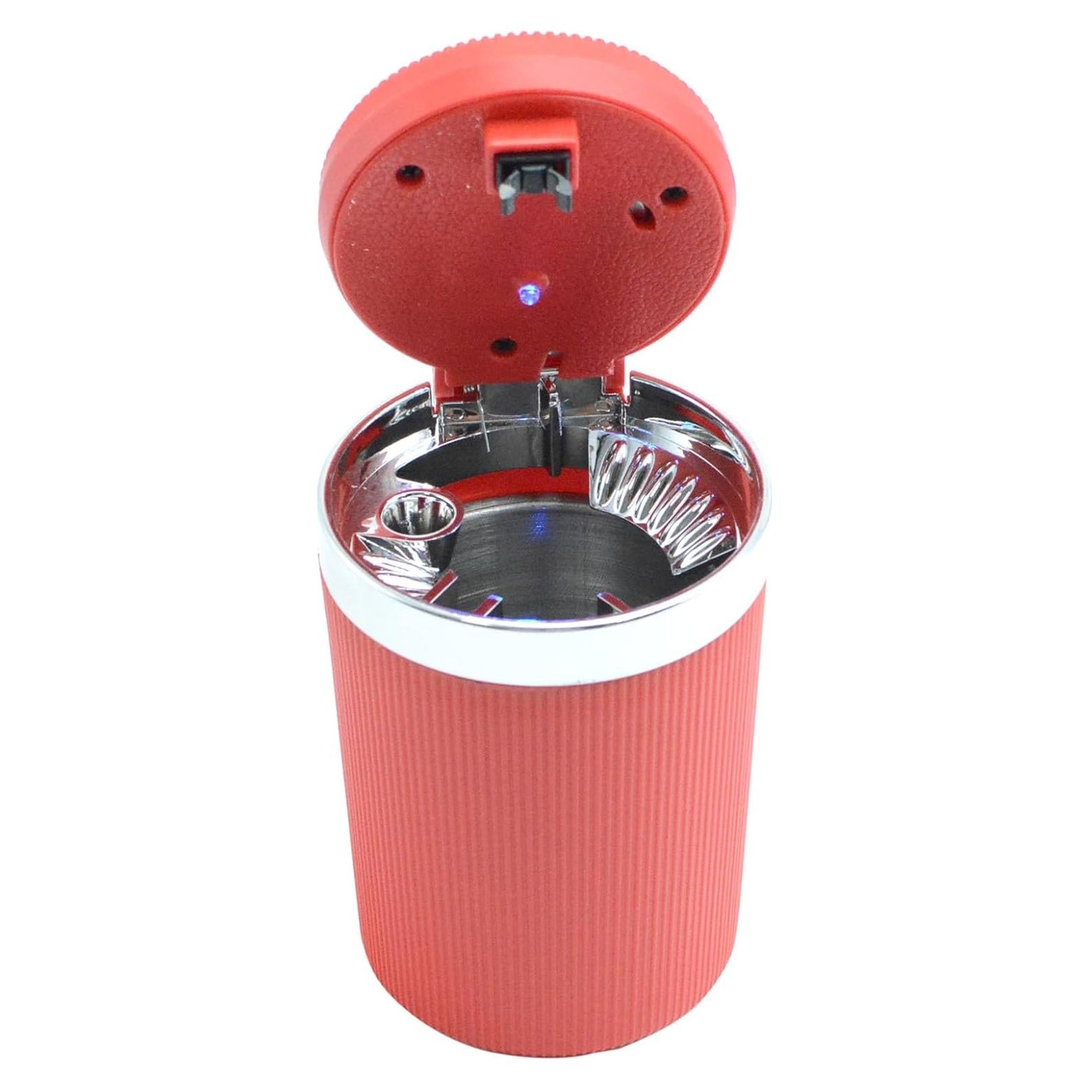 Cenicero con Tapa YIKANGHENG Acero Inoxidable Rojo 10.16 cm