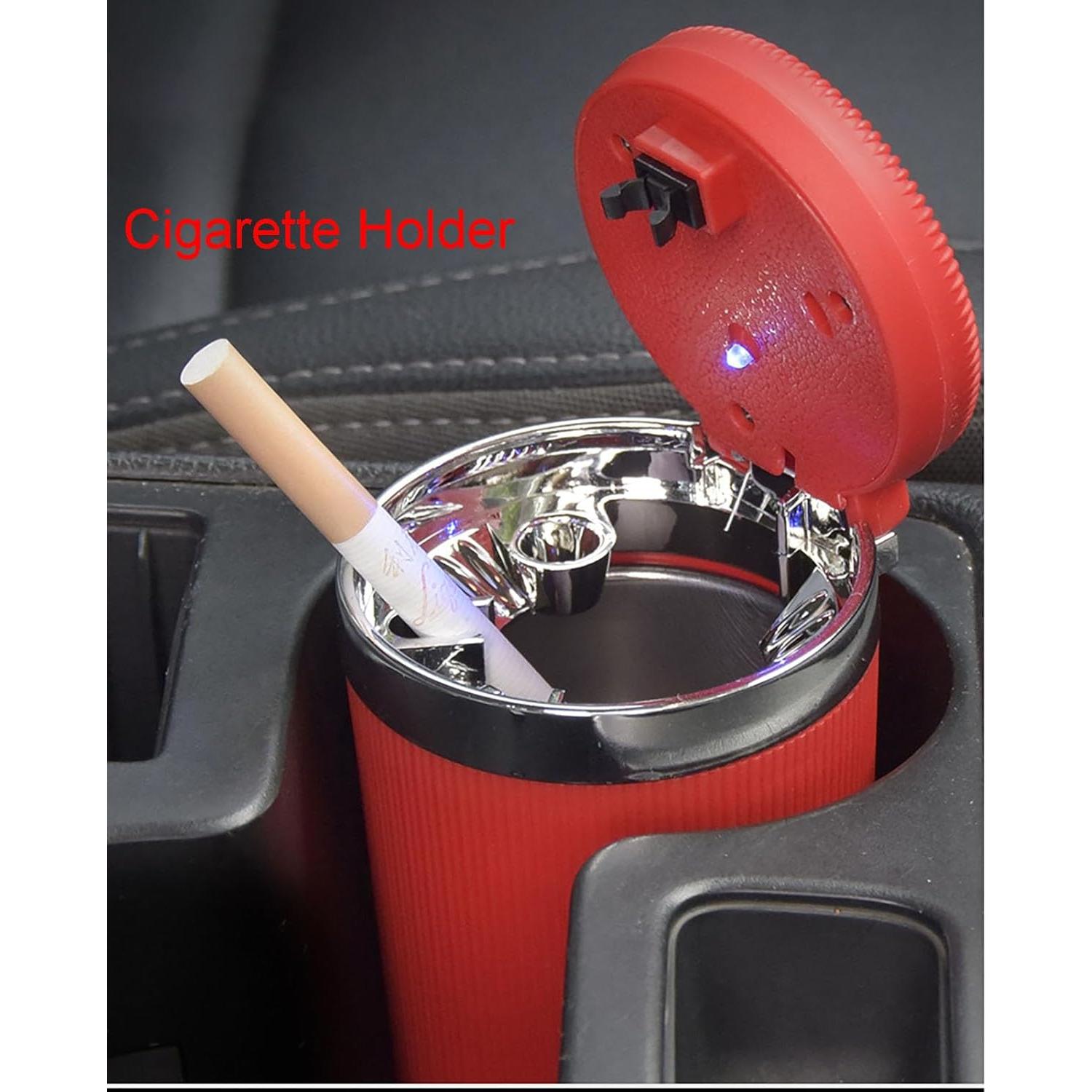 Cenicero con Tapa YIKANGHENG Acero Inoxidable Rojo 10.16 cm