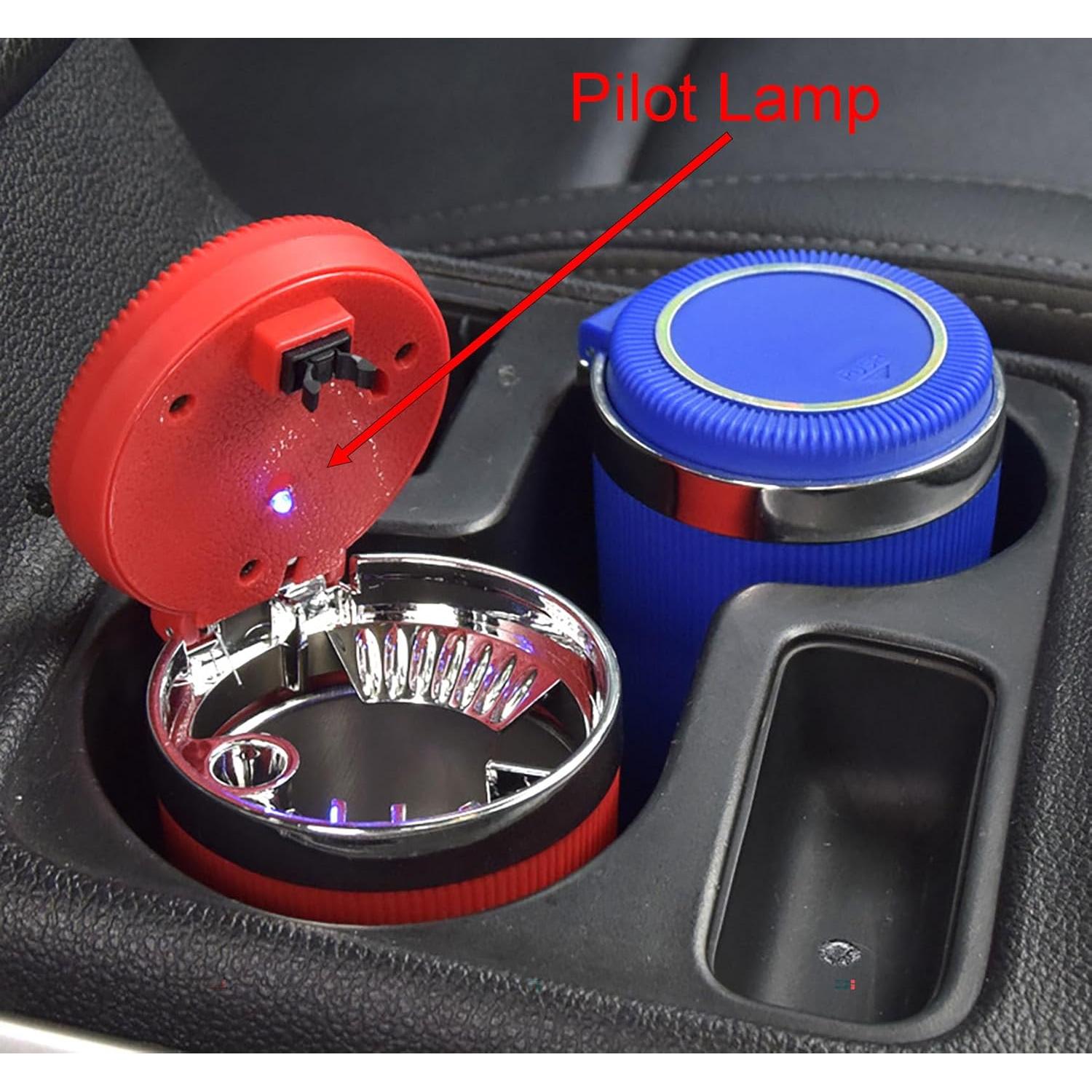 Cenicero con Tapa YIKANGHENG Acero Inoxidable Rojo 10.16 cm