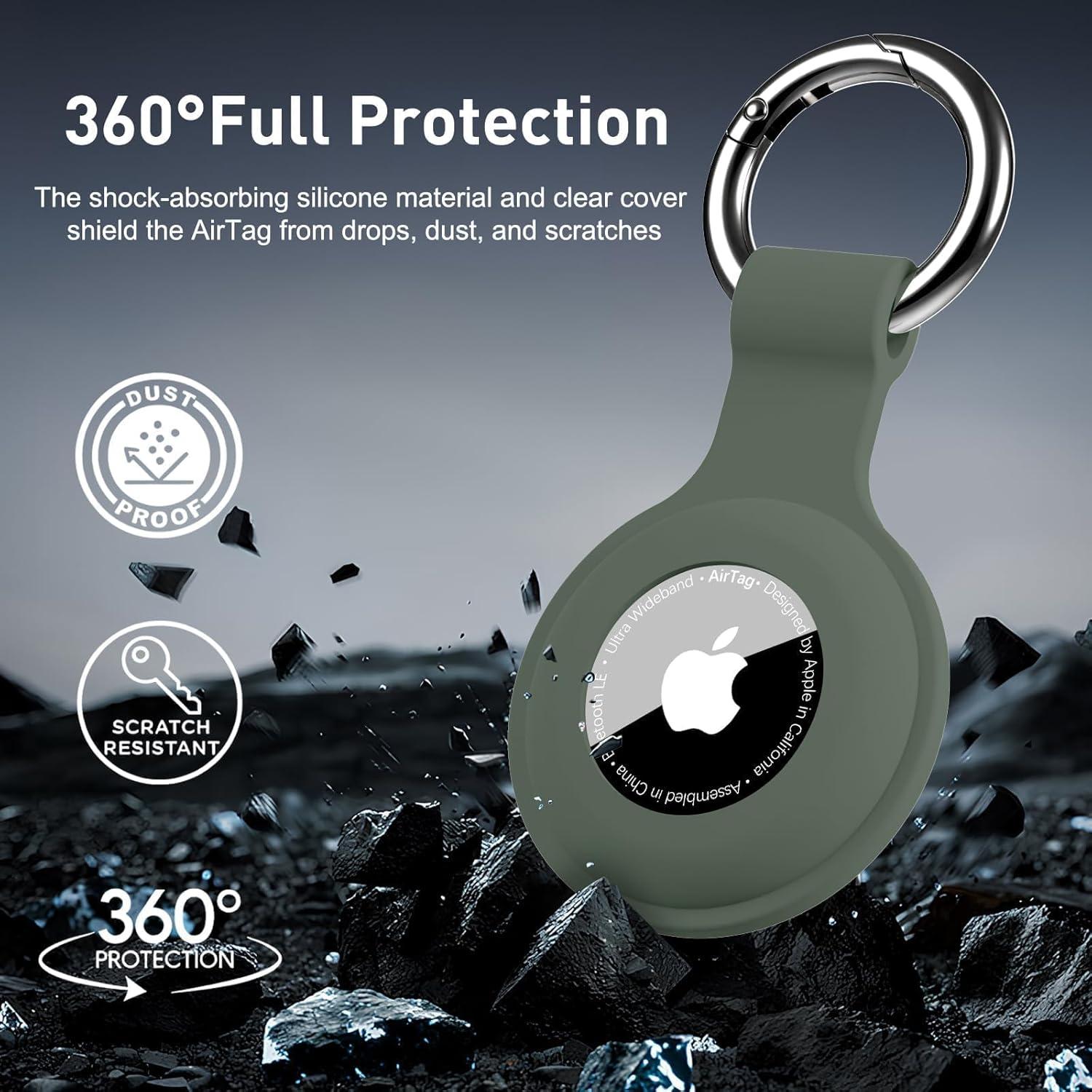 4 Fundas de Silicona para AirTag Xalvok a Prueba de Agua