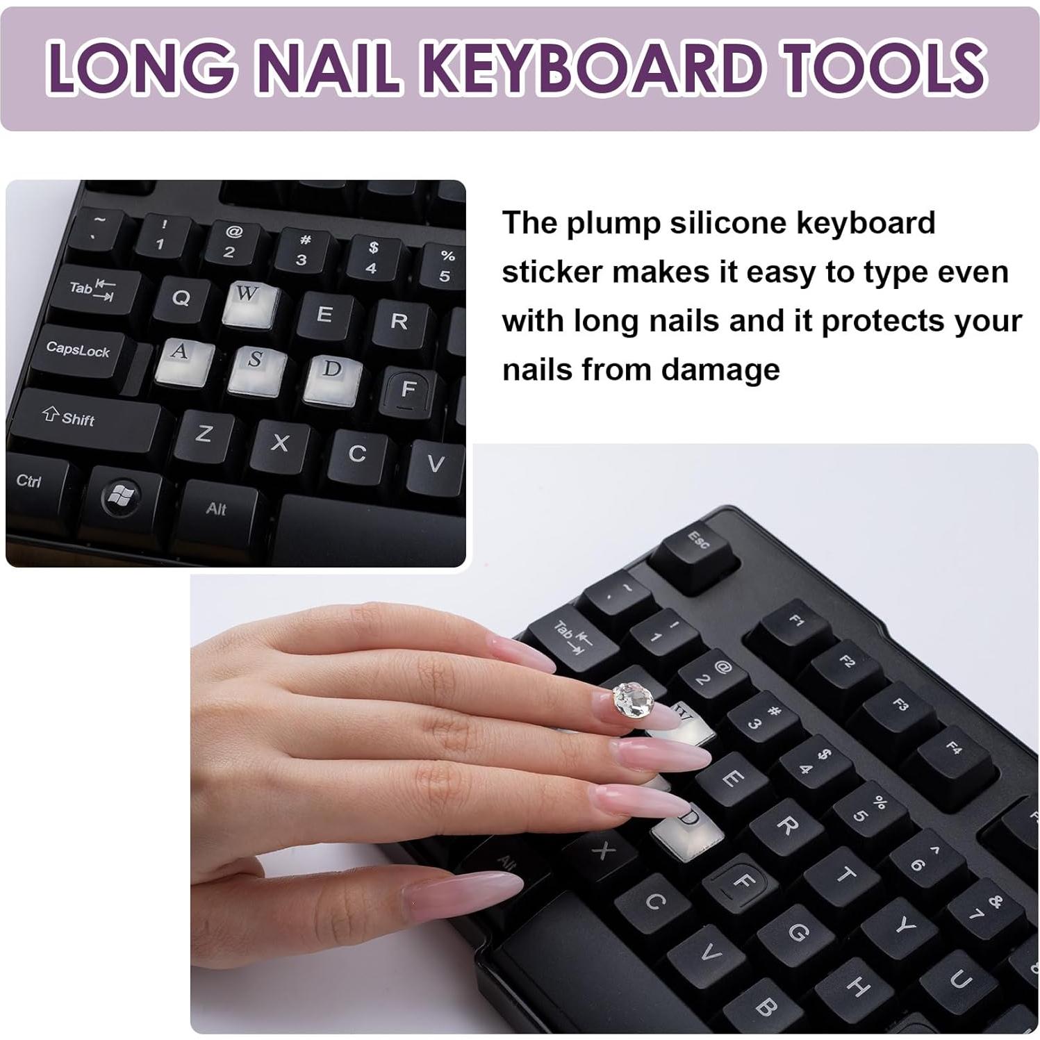 Etiquetas Elevadas para Teclado Isslly 80pcs Transparente