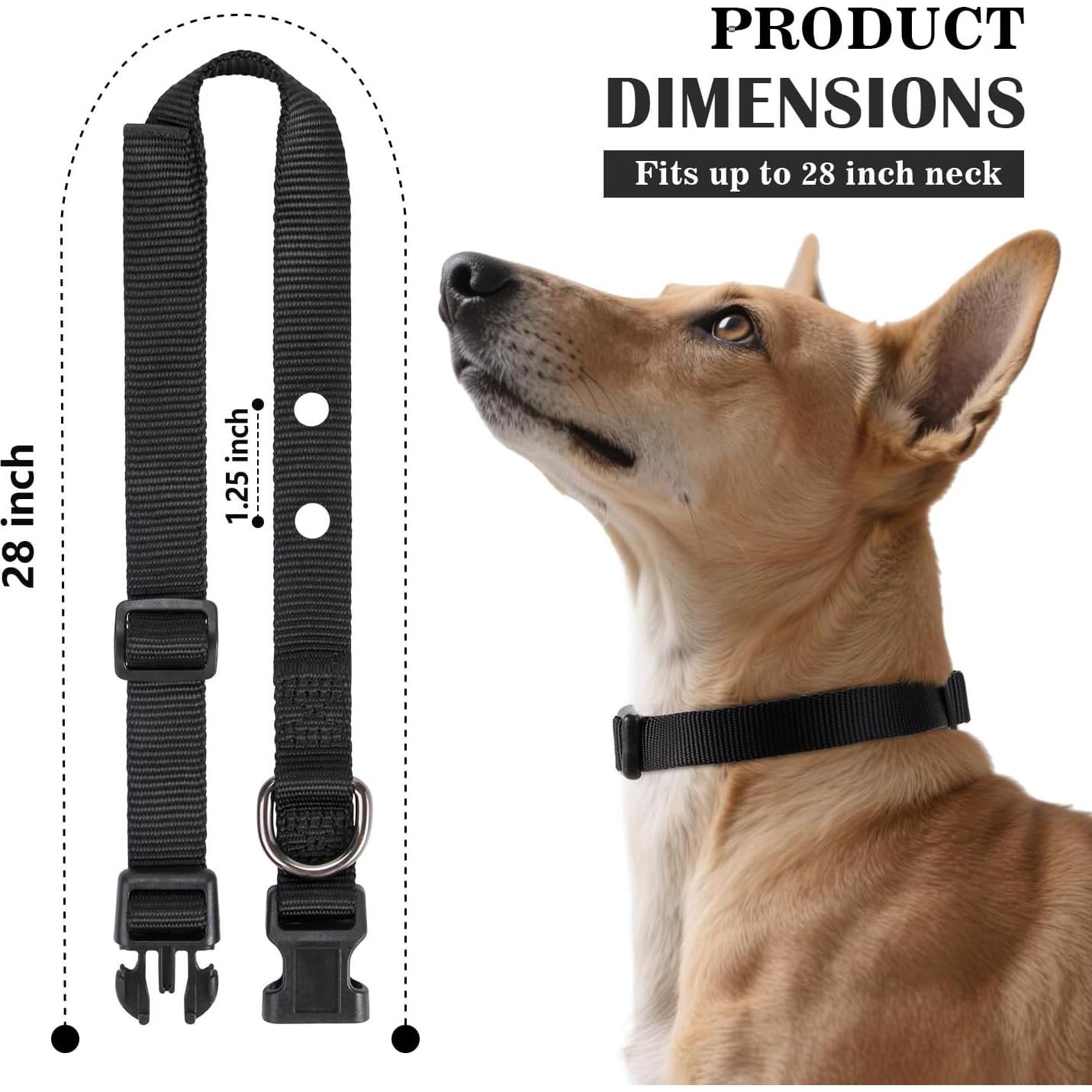 Correa de Repuesto para Collar de Perro XYART 1" Ajustable 22.86-71.12 cm Negro