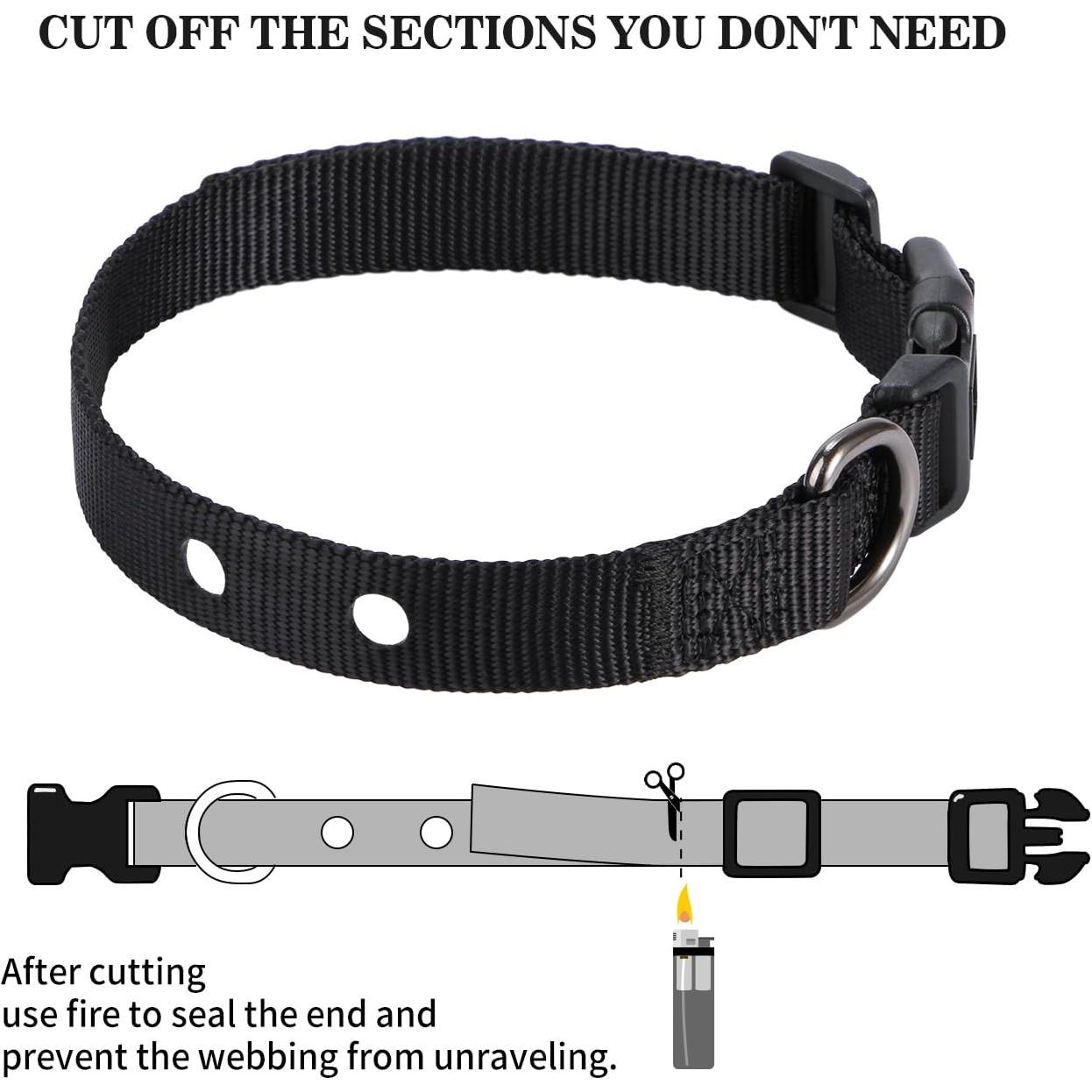 Correa de Repuesto para Collar de Perro XYART 1" Ajustable 22.86-71.12 cm Negro