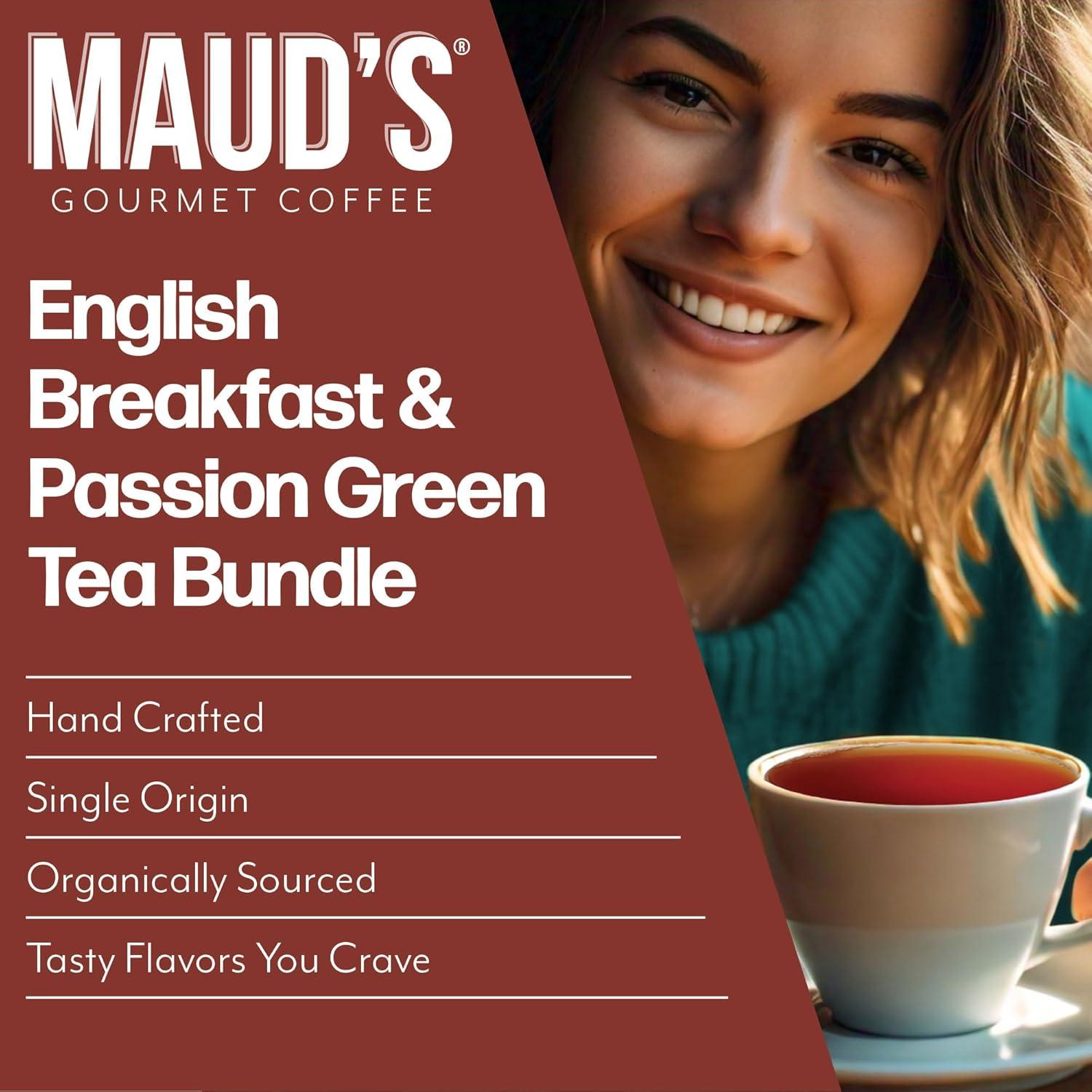 Paquete de Té Verde Pasi&oacute;n y Té Negro Org&aacute;nico Maud, 48 ct