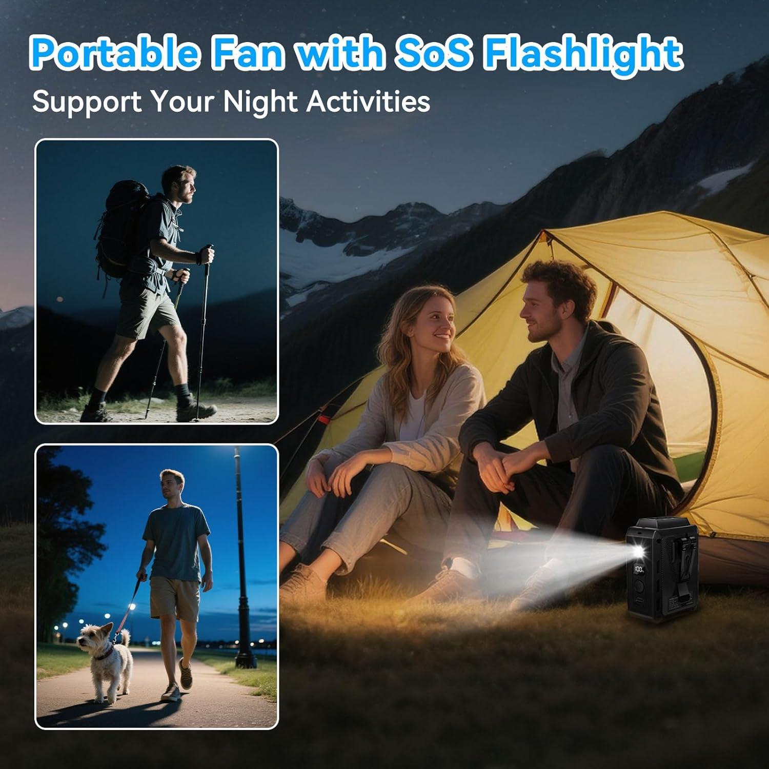 Ventilador de Cintura Portátil Morsisho K50 5000mAh 5 Velocidades