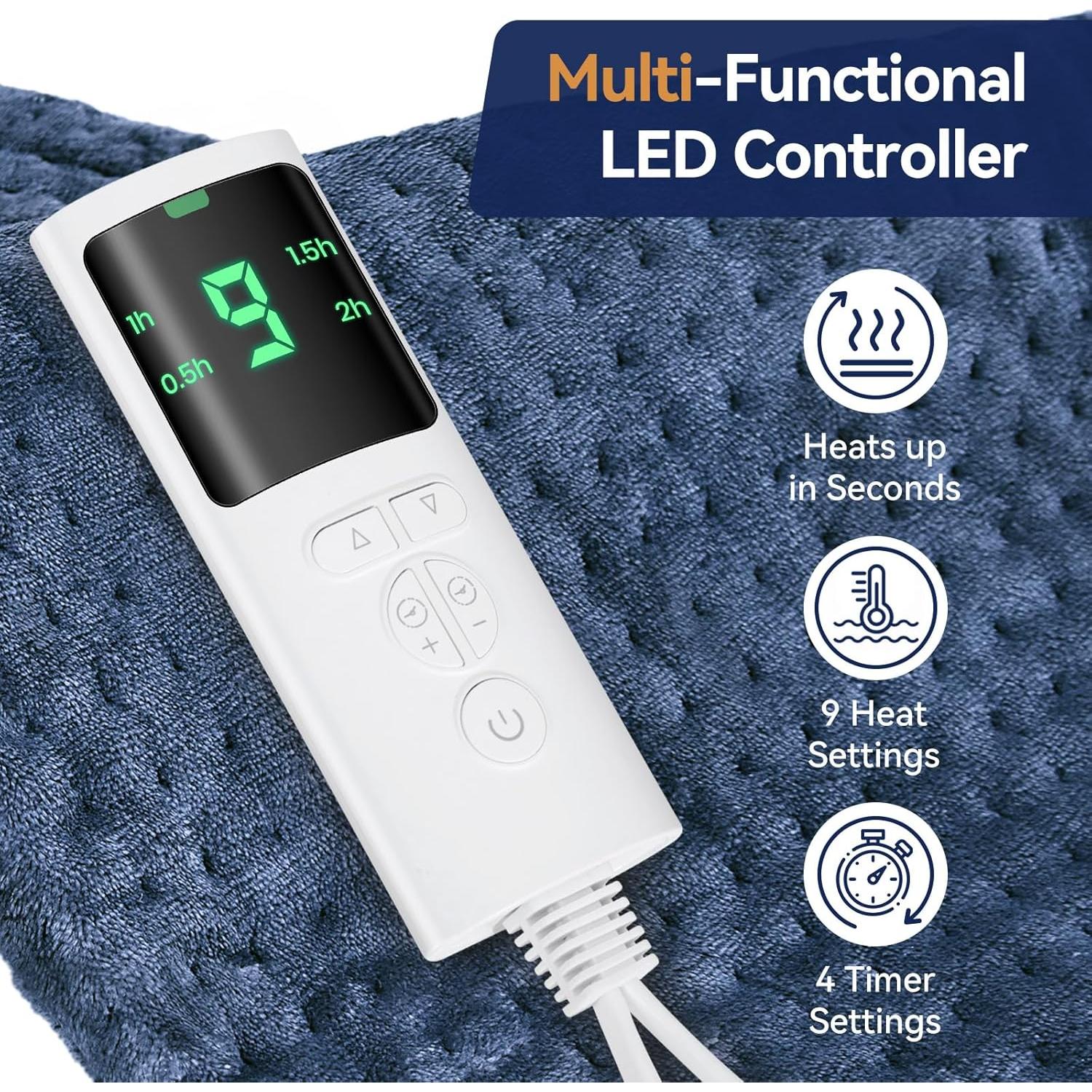 Almohadilla Térmica Eléctrica VSTKEN 30x61cm 9 Niveles Calor