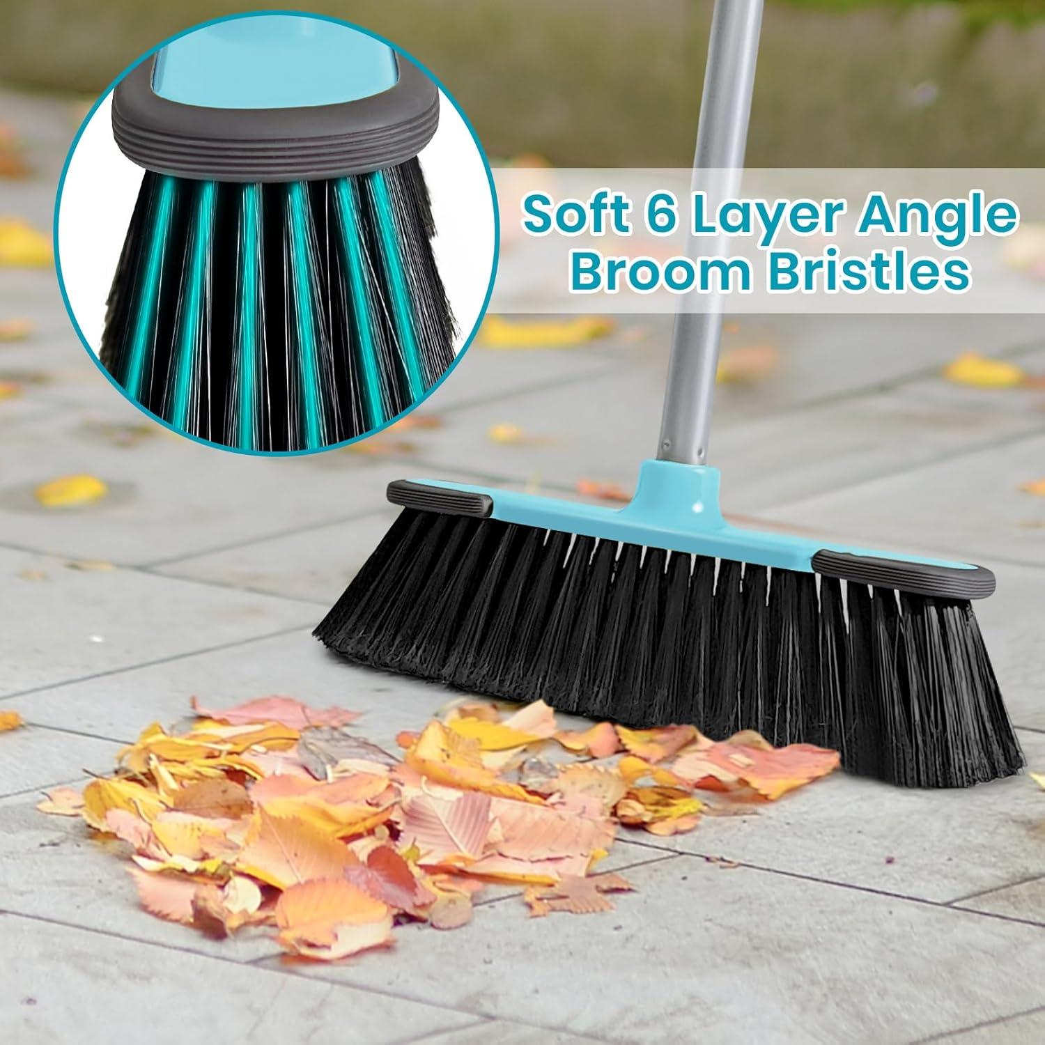 Escoba Interior TrueYee 137 cm Azul con Cerdas Suaves