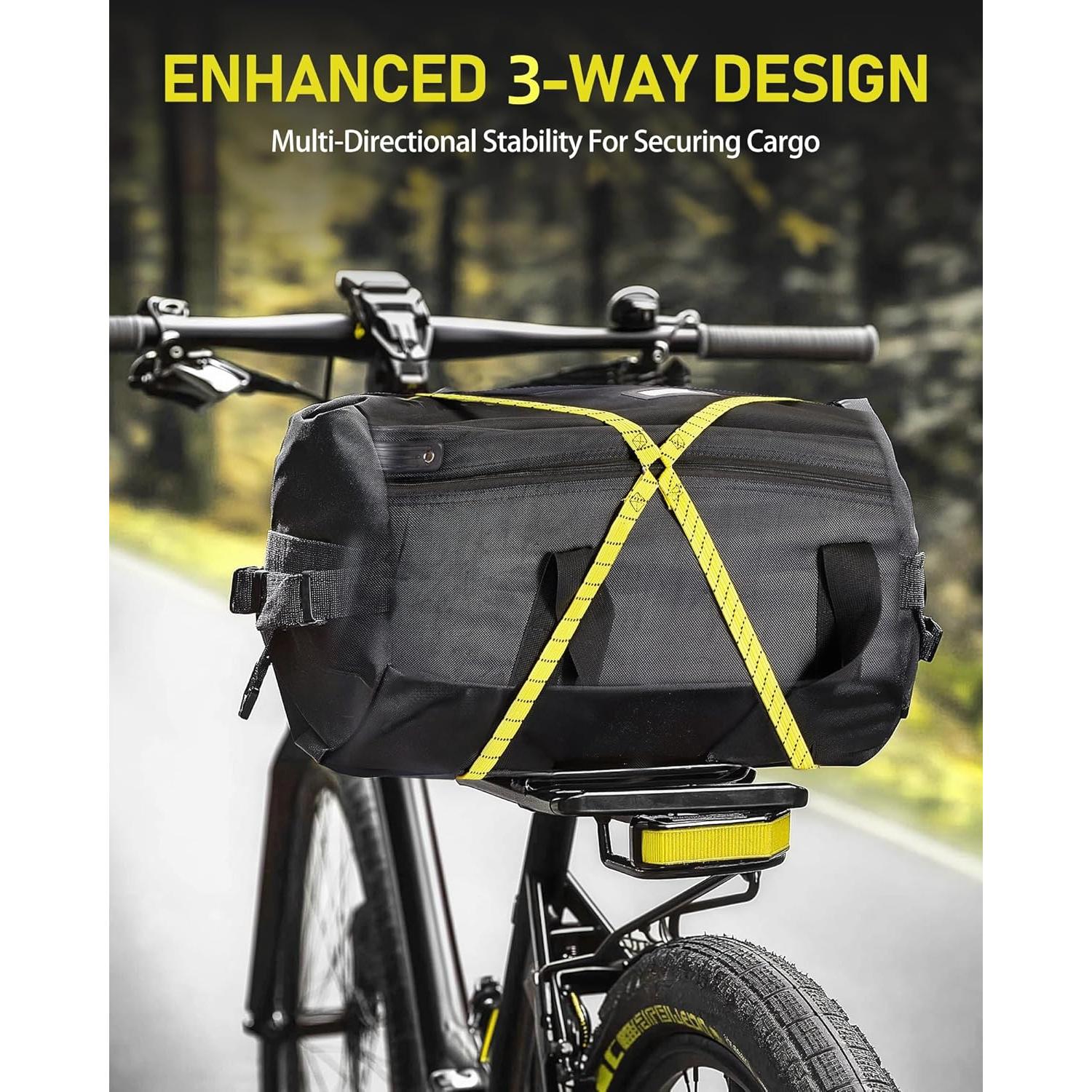 Cuerdas Bungee Ajustables LuckyStraps 76 cm 3 Vías Paquete de 4