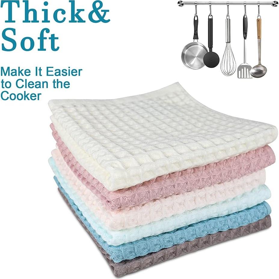 Paquete de 6 paños de cocina vfaejll 33x33 cm 100% algodón